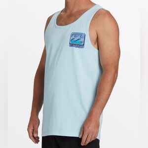 NWOT Men’s Billabong Crayon Wave Graphic Premium Tank Top Coastal Blue XXL